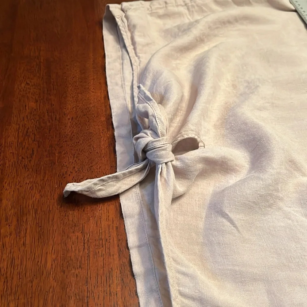 Rachel Zoe 100% Linen Short Sleeve top with botton back and tie front size XL - Picture 10 of 11